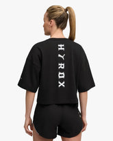 PUMA X HYROX WOMEN'S CROPPED LIFESTYLE TEE BLACK